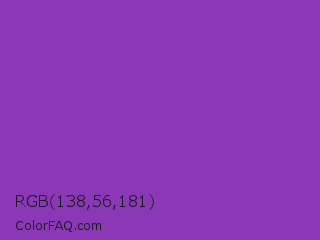 RGB 138,56,181 Color Image