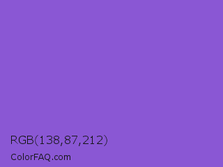 RGB 138,87,212 Color Image