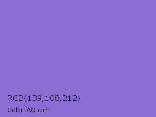 RGB 139,108,212 Color Image