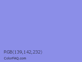 RGB 139,142,232 Color Image
