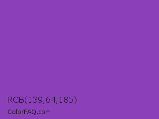 RGB 139,64,185 Color Image