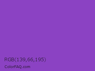 RGB 139,66,195 Color Image