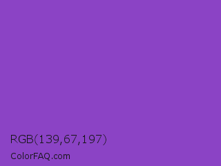 RGB 139,67,197 Color Image