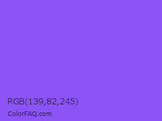 RGB 139,82,245 Color Image