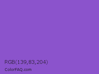 RGB 139,83,204 Color Image