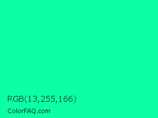 RGB 13,255,166 Color Image