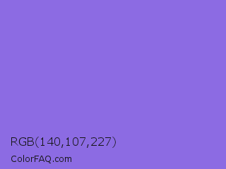 RGB 140,107,227 Color Image