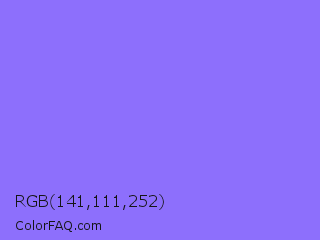 RGB 141,111,252 Color Image