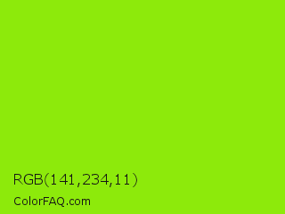RGB 141,234,11 Color Image