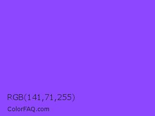 RGB 141,71,255 Color Image