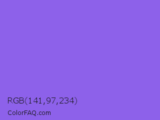 RGB 141,97,234 Color Image