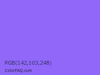 RGB 142,103,248 Color Image