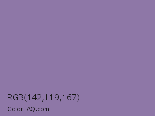 RGB 142,119,167 Color Image