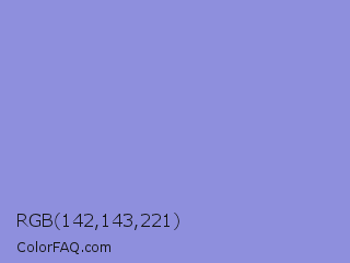 RGB 142,143,221 Color Image