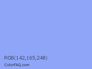 RGB 142,165,248 Color Image
