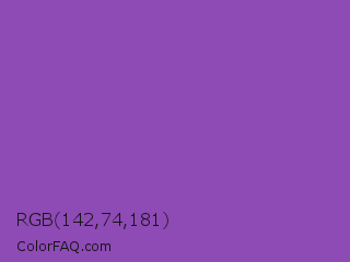 RGB 142,74,181 Color Image