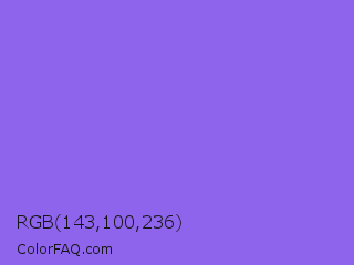 RGB 143,100,236 Color Image