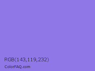 RGB 143,119,232 Color Image