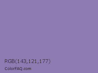 RGB 143,121,177 Color Image