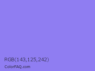 RGB 143,125,242 Color Image
