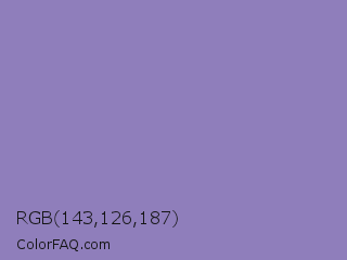 RGB 143,126,187 Color Image