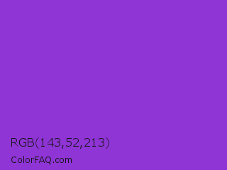 RGB 143,52,213 Color Image