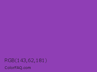 RGB 143,62,181 Color Image
