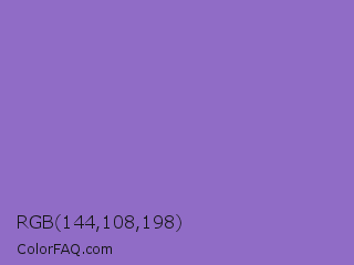 RGB 144,108,198 Color Image