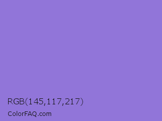 RGB 145,117,217 Color Image
