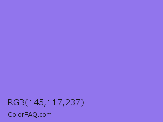 RGB 145,117,237 Color Image