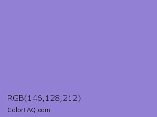 RGB 146,128,212 Color Image