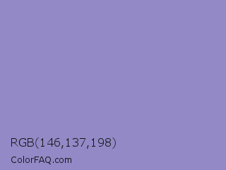 RGB 146,137,198 Color Image