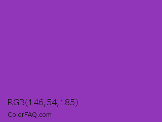 RGB 146,54,185 Color Image