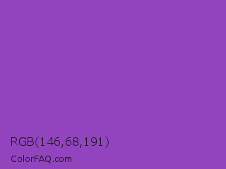 RGB 146,68,191 Color Image
