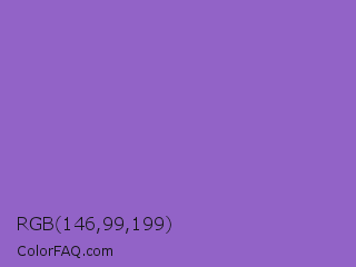 RGB 146,99,199 Color Image