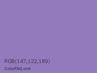 RGB 147,122,189 Color Image