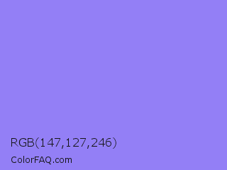 RGB 147,127,246 Color Image