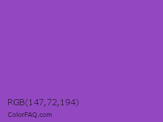 RGB 147,72,194 Color Image