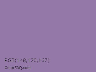 RGB 148,120,167 Color Image
