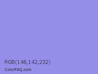 RGB 148,142,232 Color Image