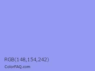 RGB 148,154,242 Color Image