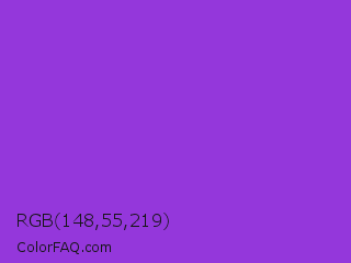 RGB 148,55,219 Color Image