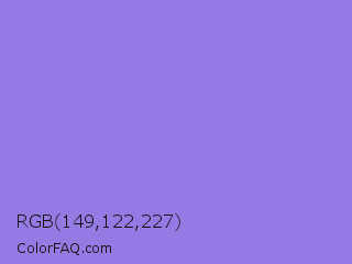 RGB 149,122,227 Color Image