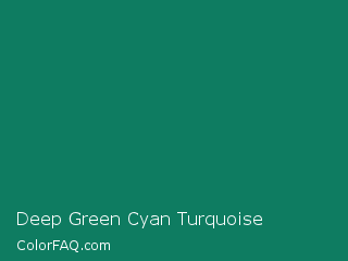 RGB 14,124,97 Deep Green Cyan Turquoise Color Image