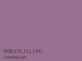 RGB 151,111,143 Color Image