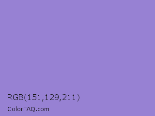 RGB 151,129,211 Color Image