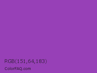 RGB 151,64,183 Color Image
