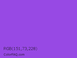 RGB 151,73,228 Color Image