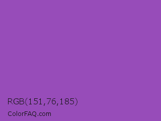 RGB 151,76,185 Color Image