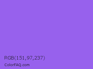 RGB 151,97,237 Color Image